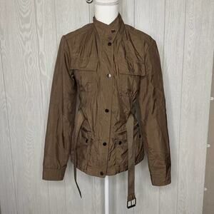Bagatelle light weight brown utility jacket with‎ belt